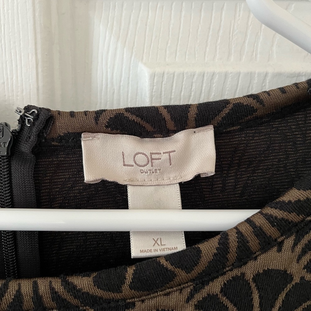 LOFT Black and Gold Mini Dress - Picture 4 of 4